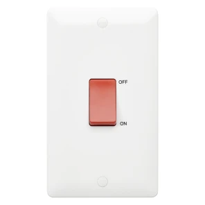 Switch 2 Gang DP 2G Portrait 45A White