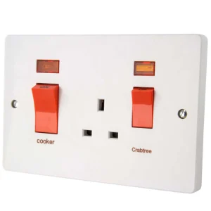 45A Cooker Control Unit With Neon (168mm X 114mm)