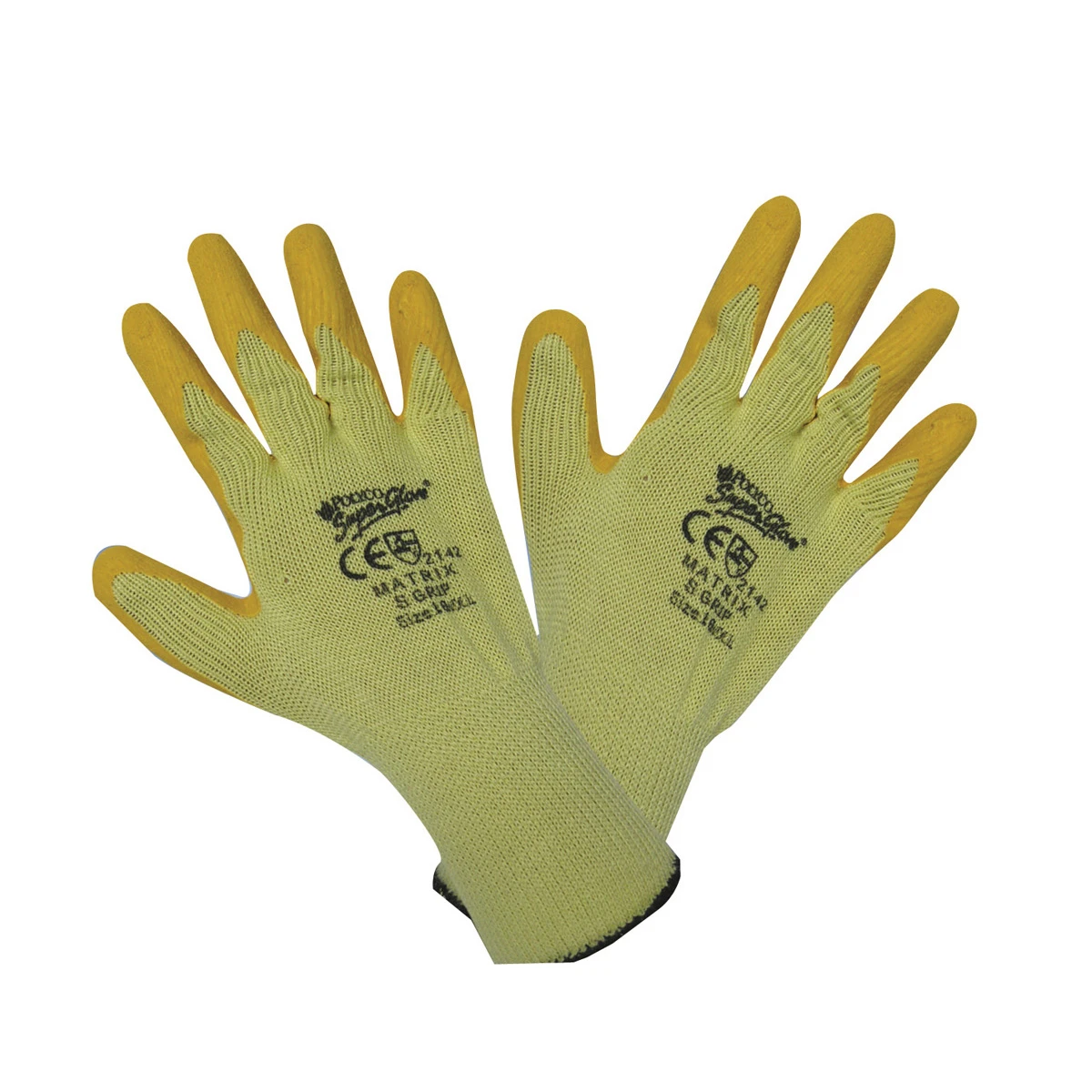 Gloves Matrix S Grip Reflex Size 9 Latex Orange Yellow