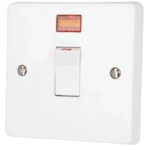 32A 1 Gang Double Pole Switch With Neon