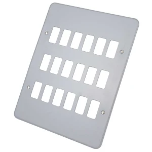 18 Gang Surface Metal Clad Grid Cover Plate