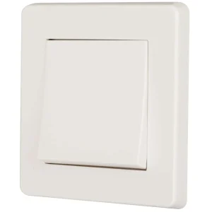 Crabtree Plate Switch 1 Gang 2 Way Single Pole Corinthian 10AX White