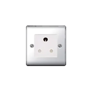 BG Nexus NPC28W Polished Chrome Unswitched Socket Round Pin 2A