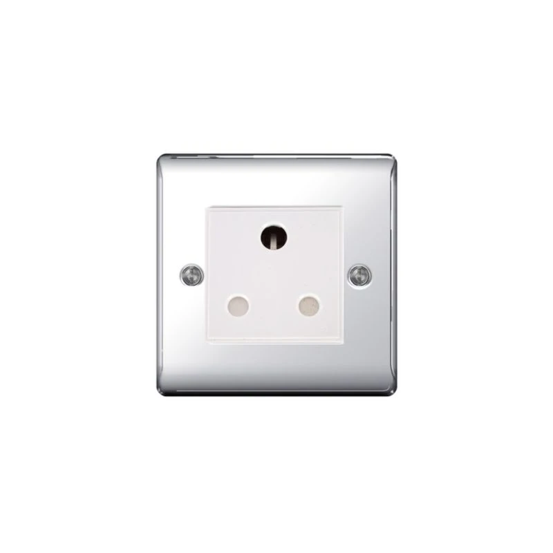 BG Nexus NPC28W Polished Chrome Unswitched Socket Round Pin 2A - Image 2