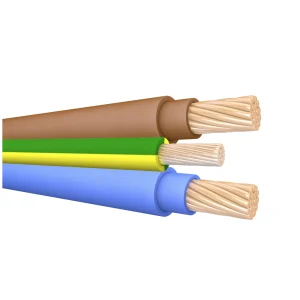 6181YHF 25.0mm² Blue/Brown PVC Pack Double Insulated 19 Cable 1-Core Tails Flexible 3m Pack