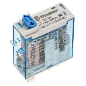 Relay Mini Industrial 1P Co Lockable 16A 12V Dc Test Button&Mec