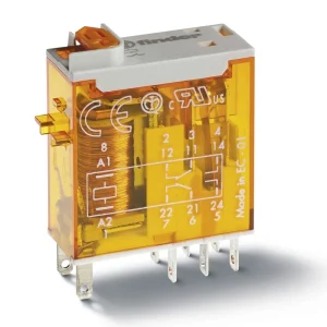 Relay Mini Industrial 2P Co Lockable 8A 48V Dc Test Button&Mech