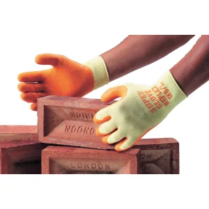 Glove Reflex Natural Rubber Palm Coated Orange Size 9