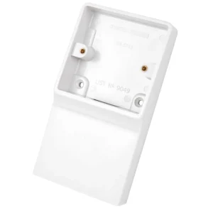 Box 1 Gang Skirting Surface Moulded 88 x 165 x 32mm White