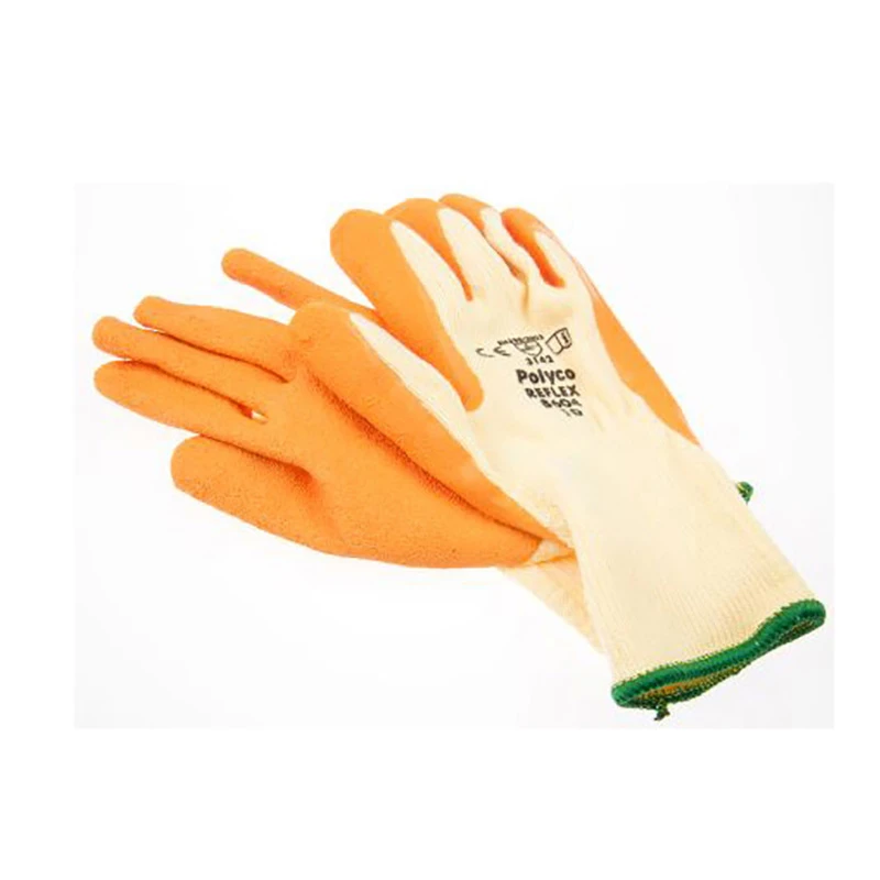 Glove Reflex Natural Rubber Palm Coated Orange Size 10 - Image 2