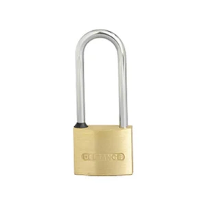 Medium Security Heavy Long Shackle 40mm Brass Chrome Padlock