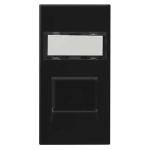 Euro Module RJ45/Cat5e(IDC) Data Socket Outlet 1-Gang Black