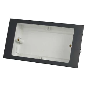 Flush Plate Accessory Box 2-Gang PVC-U Charcoal