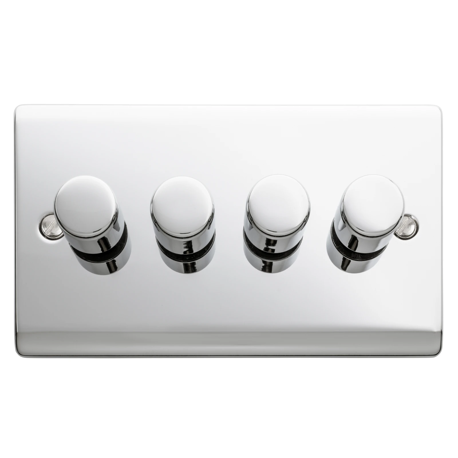 Designa 22DIM4004 Push Dimmer Switch 4 Gang 2 Way 400W - Polished Chrome - Image 2