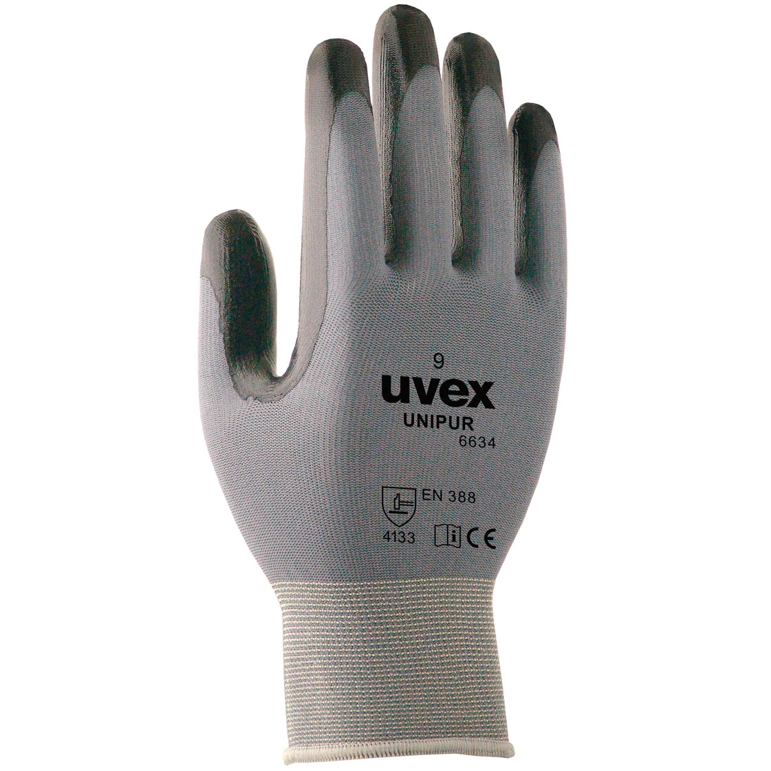 Gloves Safety Unipur Size 10 NBR Coated Grey - Image 2