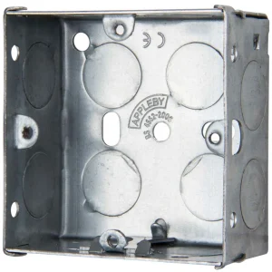 1 Gang Adjustable Lug Flush Steel Installation Box 35mm Depth