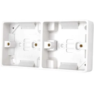 Capital 2 Gang Surface Moulded Box 174 x 87 x 29mm White