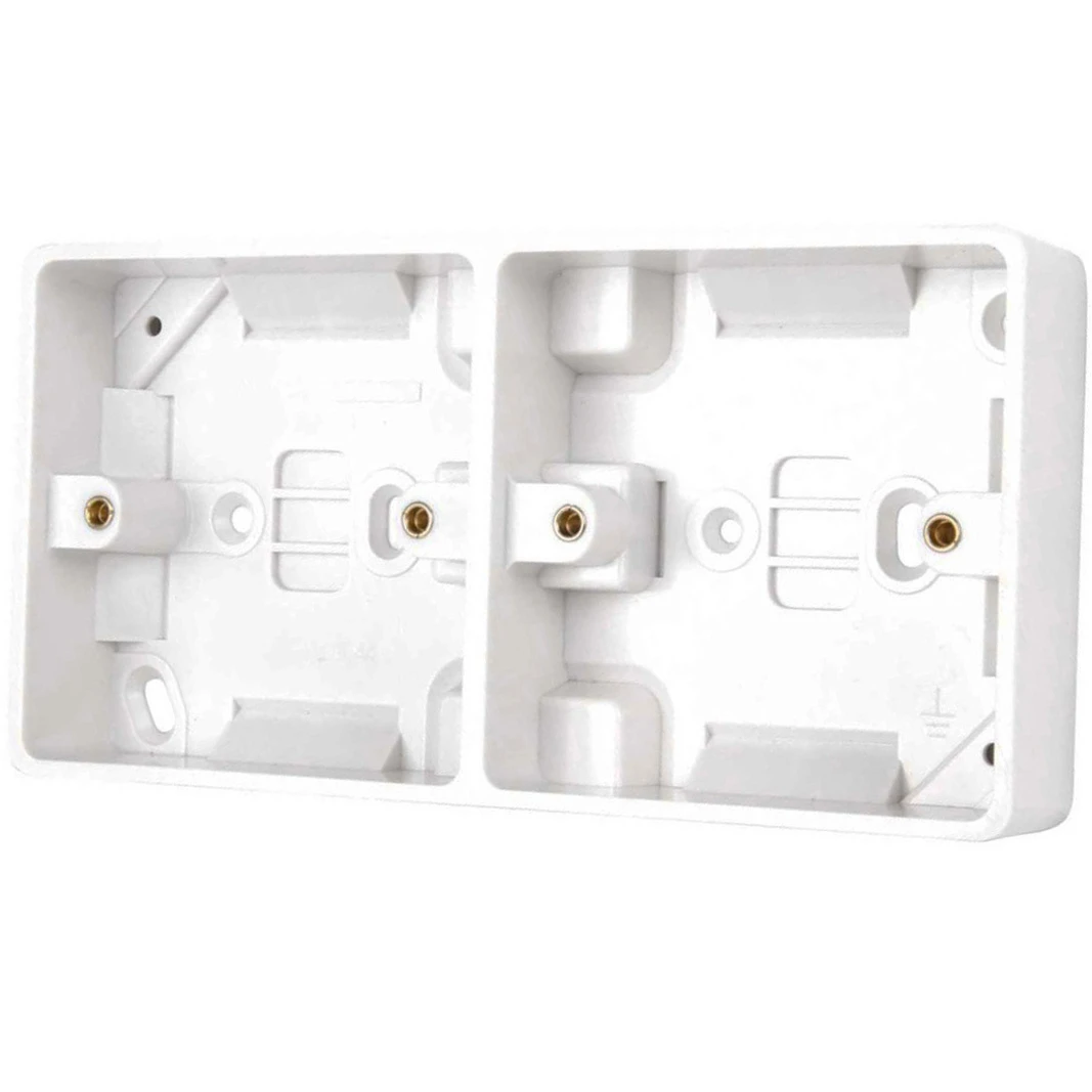 Capital 2 Gang Surface Moulded Box 174 x 87 x 29mm White - Image 2