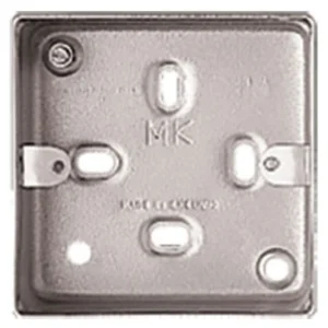 Box 1 Gang Surface No Knockouts 86 x 86 x 41mm Aluminium Square Corners