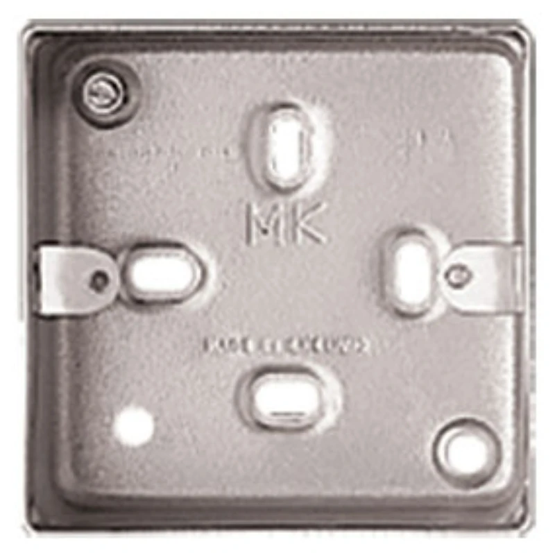 Box 1 Gang Surface No Knockouts 86 x 86 x 41mm Aluminium Square Corners