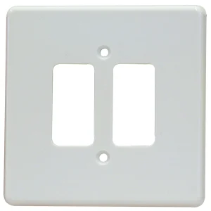 Rockergrid 2-Module Front Plate 86mm x 86mm