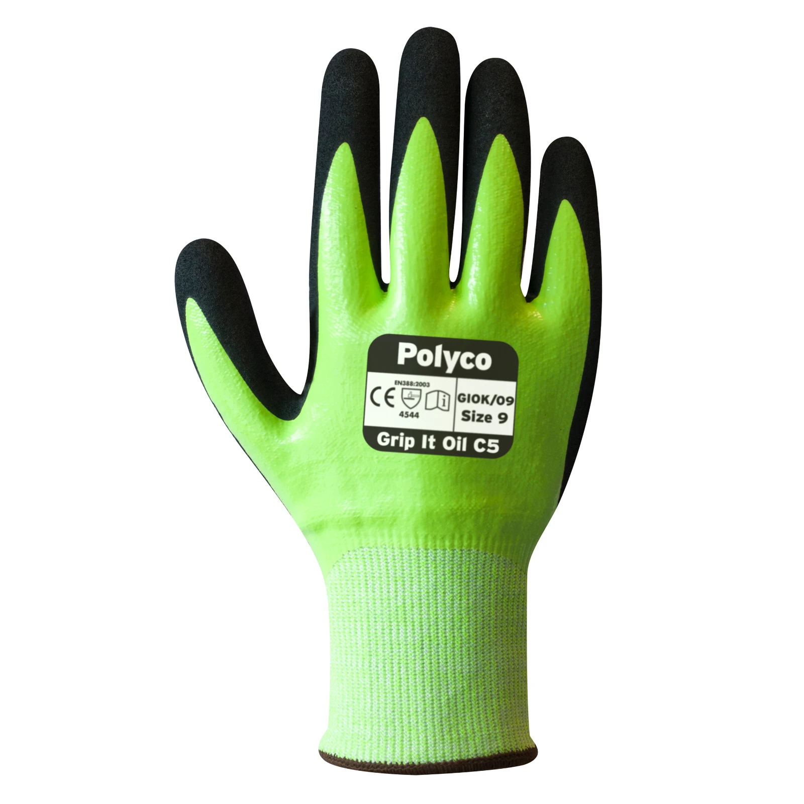 Grip-It Oil C5 Cut-Resistant Glove Size 10 Green - Image 2