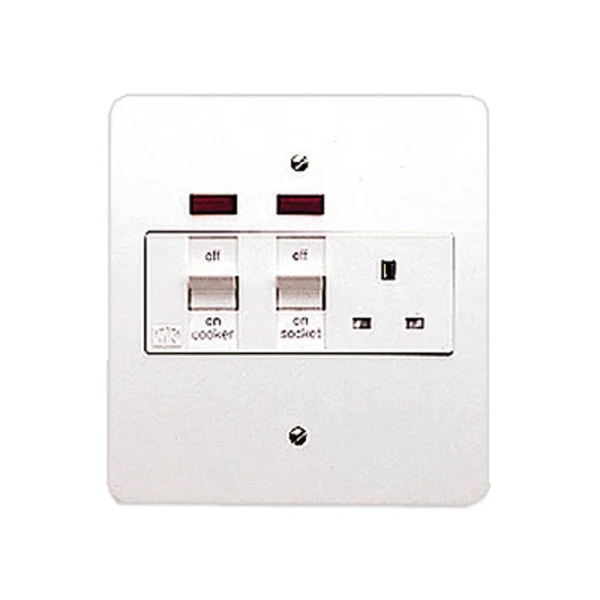 MK Electric Cooker Control Switch DP Main Switch&Socket Neon 45A Metal ...