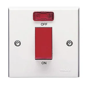 45A 1 Gang Double Pole Control Switch With Neon Indicator