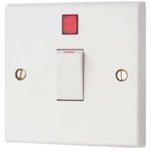 20A 1 Gang Double Pole Control Switch With Neon Indicator