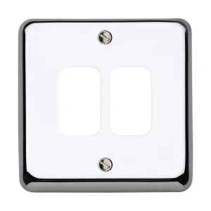 Front Plate 2 Module 86X86mm Polished Chrome