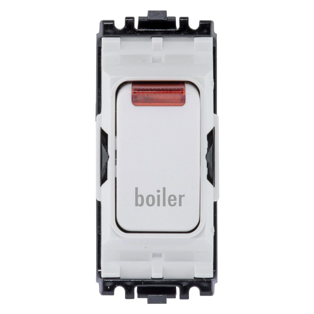 Grid Switch 1 Way Dp&Neon Boiler 20A White - Image 2