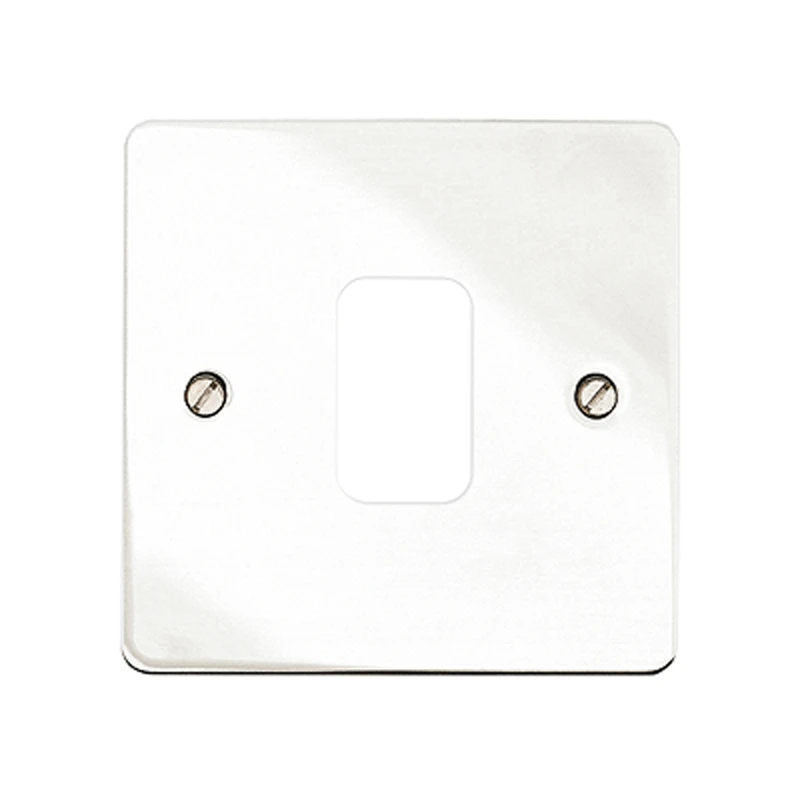 Front Plate 1 Module Mounting Frame 86 x 86mm Polished Chrome - Image 2