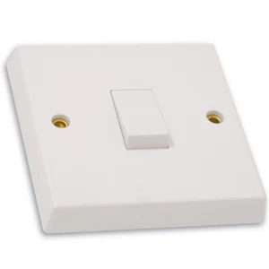 Switch 1 Gang DP c/w Flex Outlet 20A White