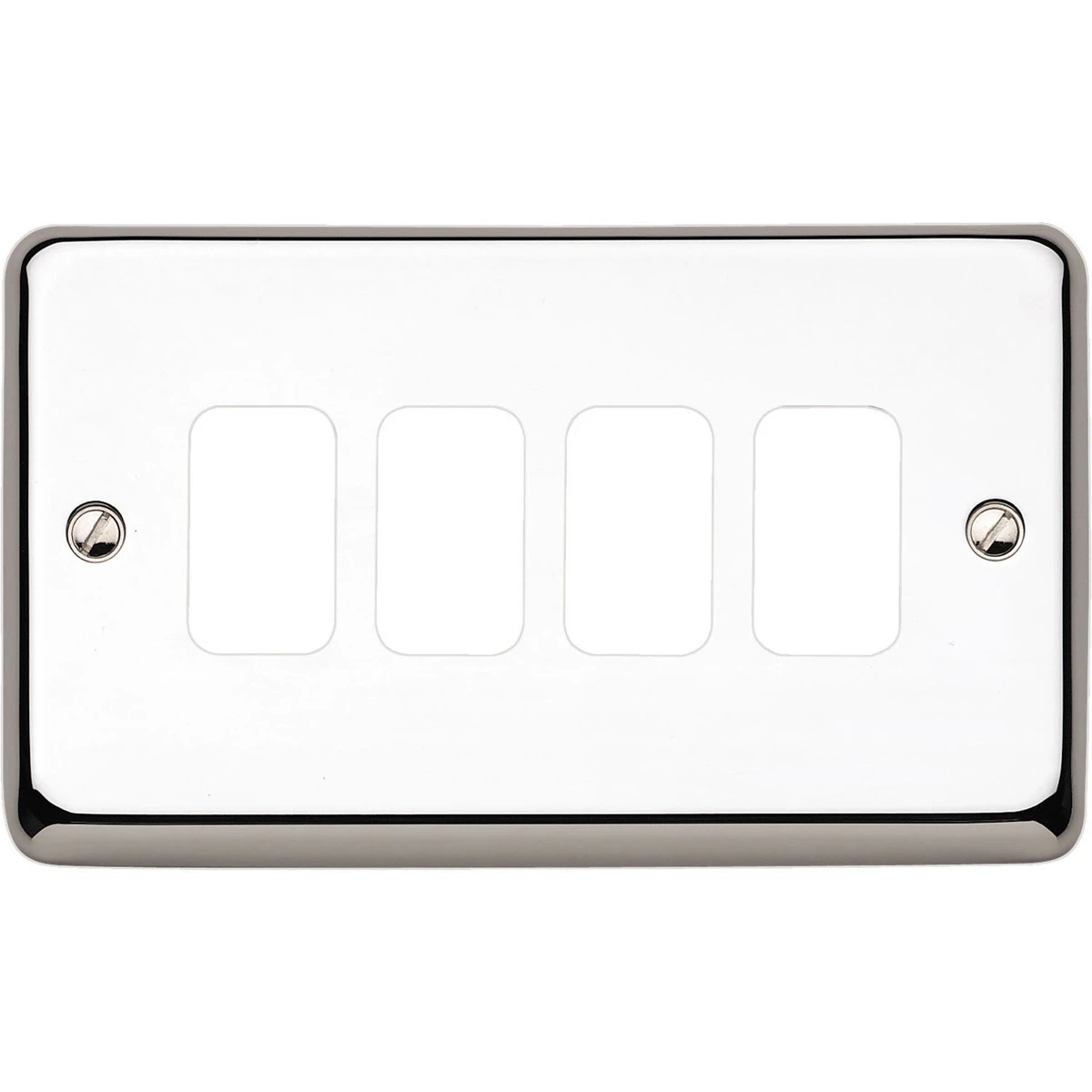 Front Plate 4 Module 86X146mm Polished Chrome - Image 2