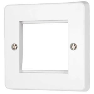 Grid Plate 1 Gang 2 Module White