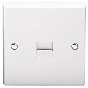 Socket 1 Gang Telephone Secondary White