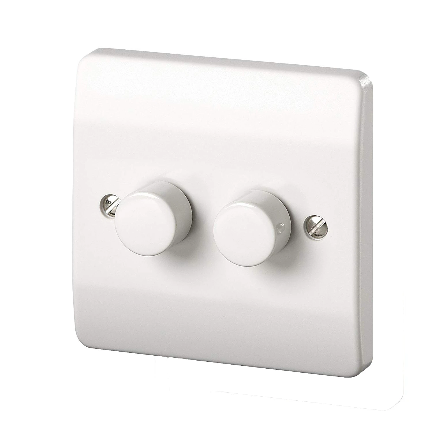 Dimmer Switch 2 Gang 2 Way LED 2X300W White