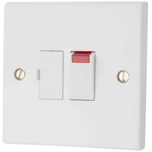 13A Double Pole Switched Fused Spur Connection Unit With Neon Printed 'Extractor Fan'