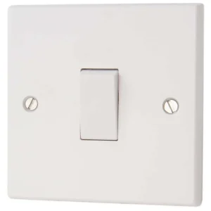 Plate Switch 1 Gang Intermediate 10A White
