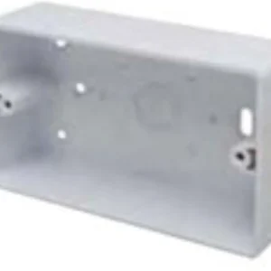 Box 2 Gang Surface Radius Corners 44mm White PVC