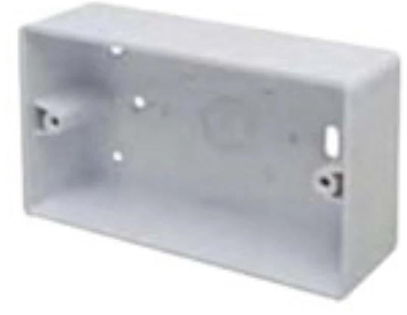 Box 2 Gang Surface Radius Corners 44mm White PVC - Image 2