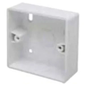 Box 1 Gang Surface Radius Corners 32mm White PVC