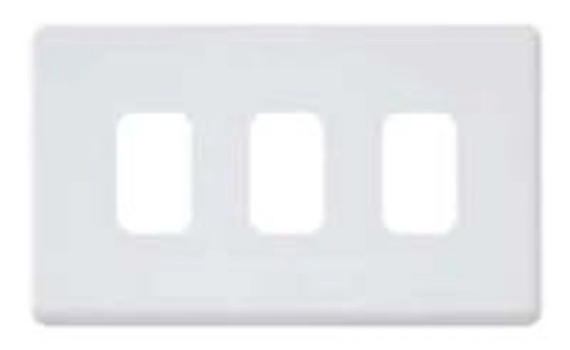 Front Plate 3 Module Grid 86X146mm White - Image 2