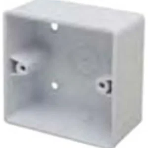 Box 1 Gang Surface Radius Corners 44mm White PVC
