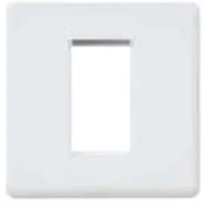 Front Plate 1 Module 25X50mm Euro Frame 86X86mm White