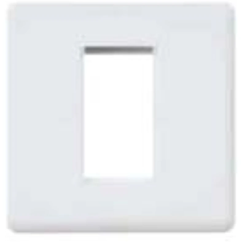 Front Plate 1 Module 25X50mm Euro Frame 86X86mm White - Image 2