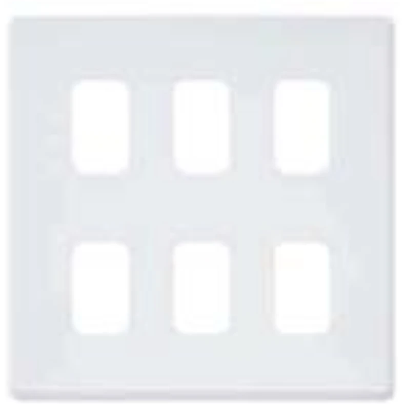 Front Plate 6 Module Grid 146X146mm White - Image 2
