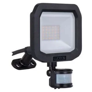Castra Black Floodlight 160mm 2400Lm 20W 5000K PIR