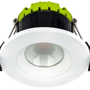 Ftype Compact Baffled 6W 600Lm Dimmable Fire Rated Downlight IP65 White Bezel Included 4000K