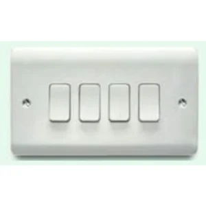 Crabtree 10AX 4 Gang 2 Way Switch White
